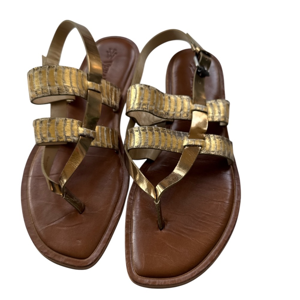 Vera Wang strappy sandals leather size 7.5